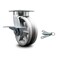 Service Caster 6 Inch Kingpinless V Groove Semi Steel Wheel Caster with Brake and Swivel Lock SCC-KP30S620-VGR-SLB-BSL - alternate 1